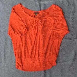 Red-Orange Short sleeve blouse